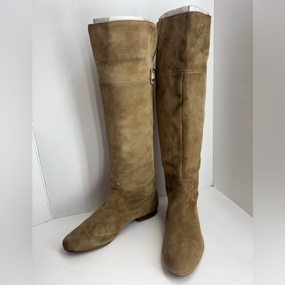 Coach Tall Boots Brown Saude Women's Size 8.5